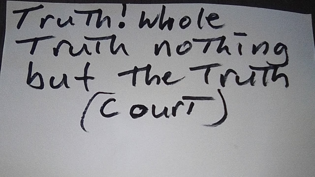 #tarot  The Truth!  whole truth nothing but the truth. Court