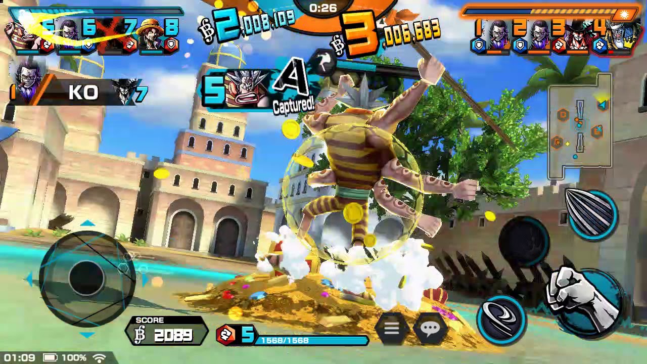 League Battle (A+) with Arlong + Ussop + Game Play + PvP - One Piece Bounty Rush #1