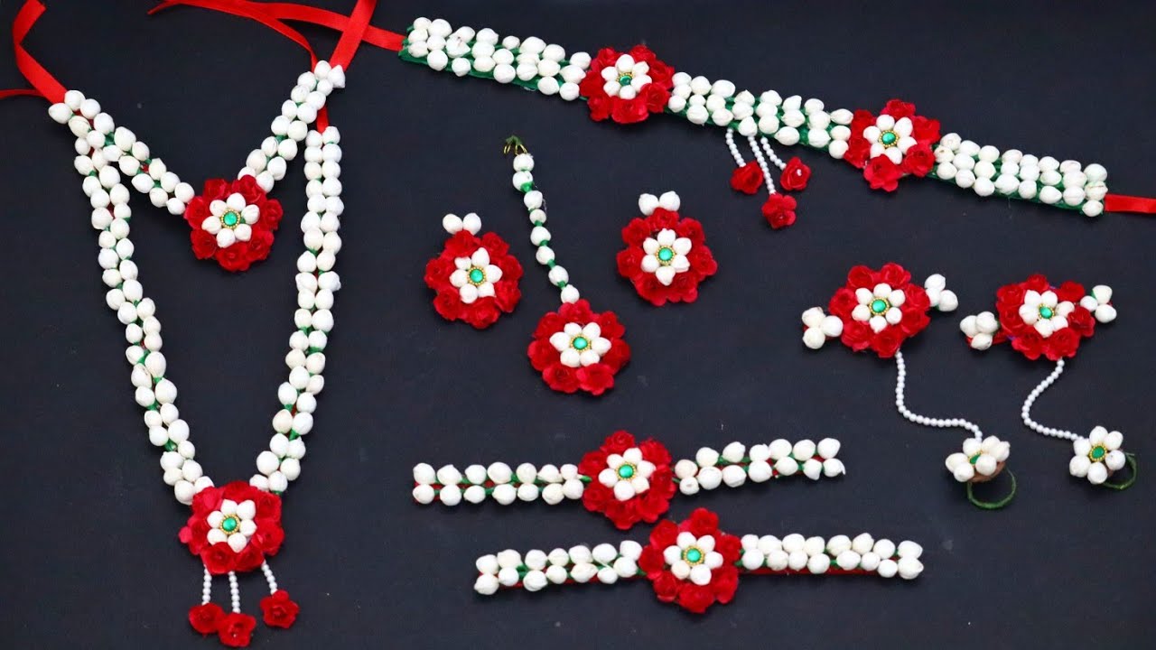 Flower Jewellery Making | Flower Jewellery for haldi | flower Jewellery making at home | Punekar Sne