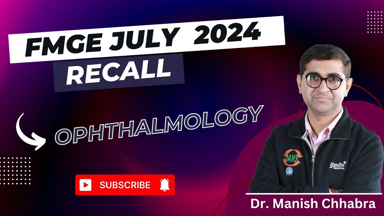 FMGE July 2024 Ophthalmology Recall | Dr Manish Chhabra