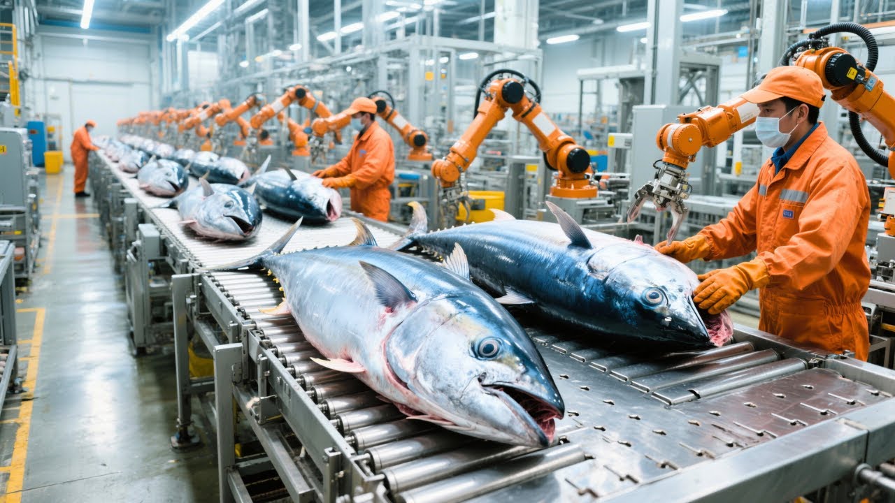 Inside a Modern Canned Tuna Factory: From Ocean-Caught Tuna to Sterile Sealed Cans (Full Process)