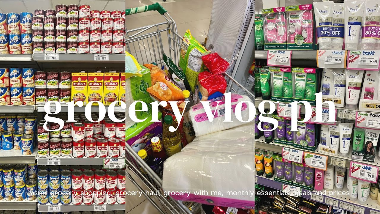 GROCERY VLOG PH 🥞 realistic grocery shopping, monthly essentials, life in MNL, asmr grocery with me