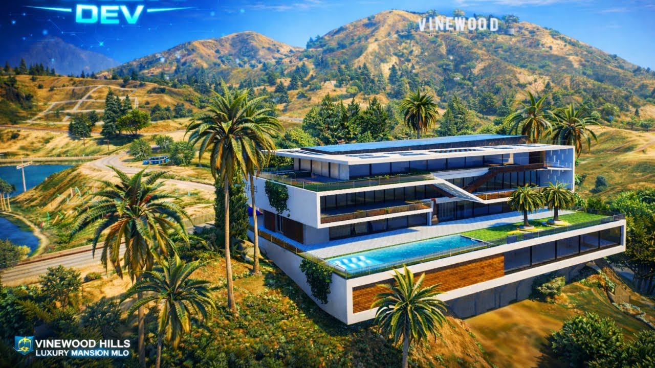 VINEWOOD HILLS LUXURY MANSION MLO 🏡🔥 | Ultra Realistic FiveM House Tour + Interior Showcase | GTA 5 