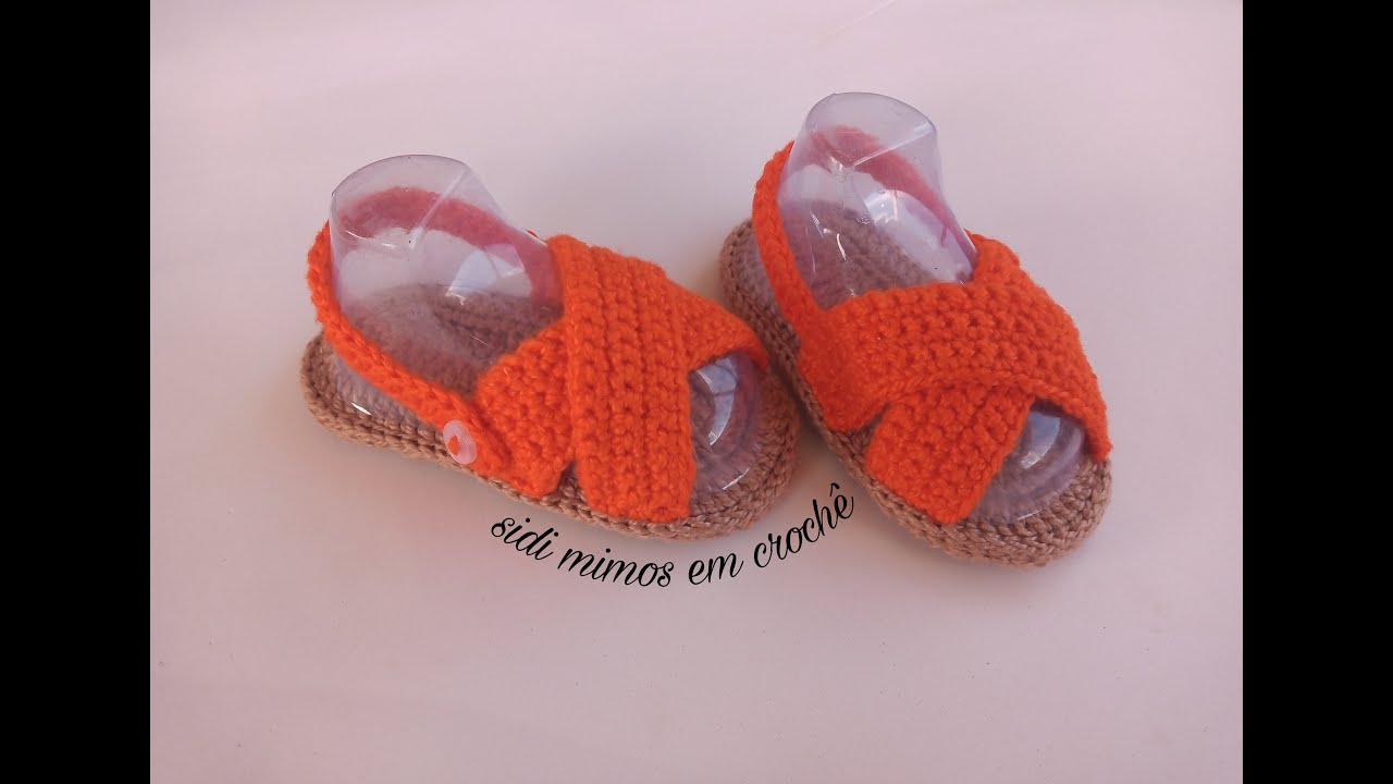 sandalinha em crochê RAFA tamanho=9cm