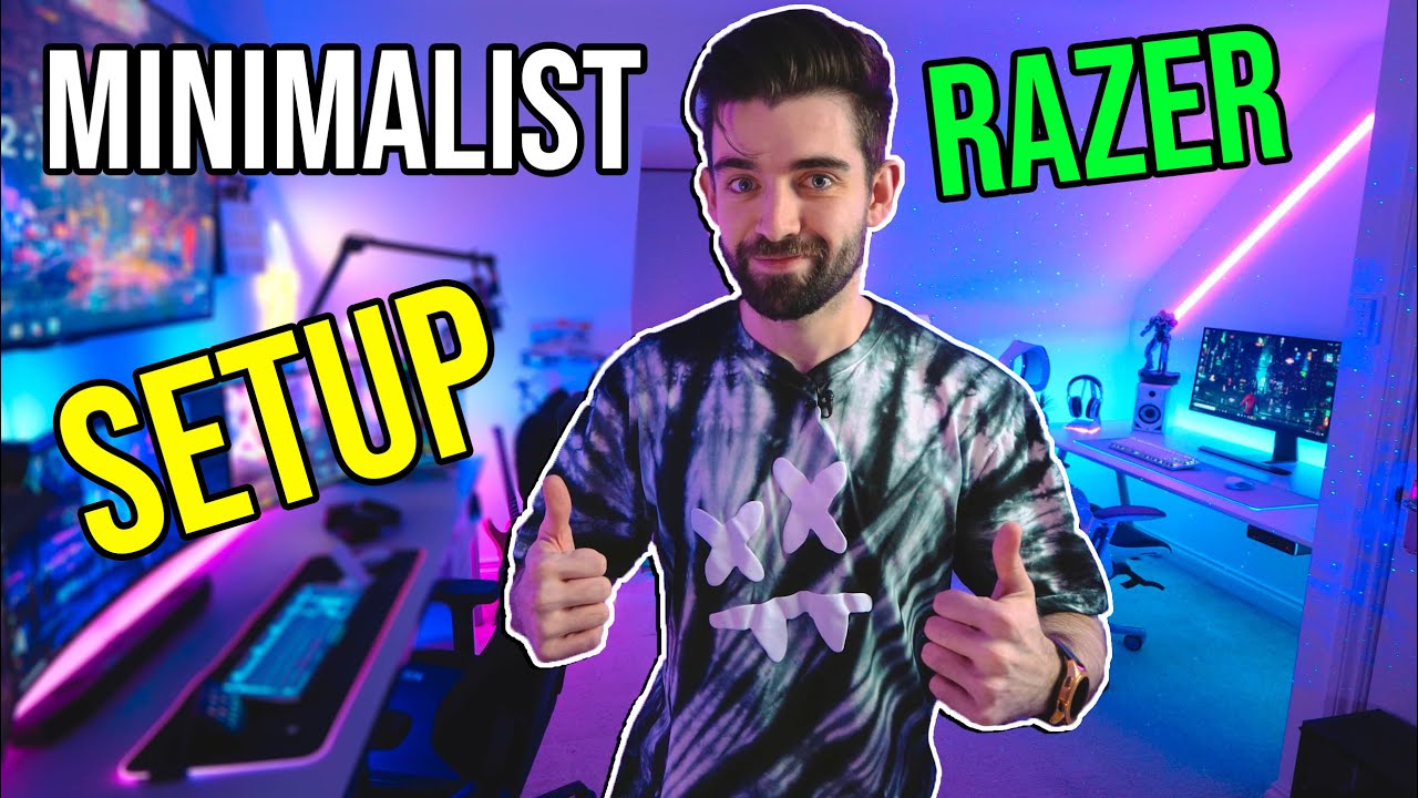 Making a Minimalist RAZER GAMING SETUP! + Cable Management Tutorial