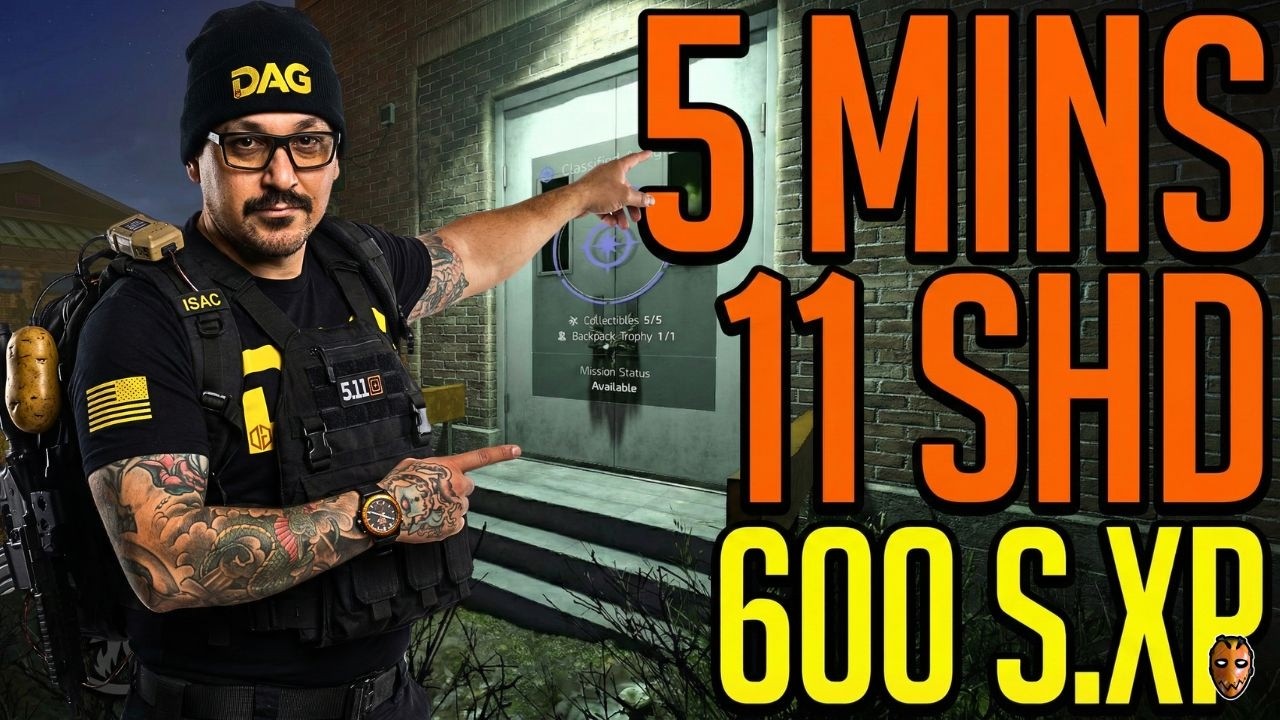 5X XP FARM TRICK | 5 Min = 11 SHD | 600 Seasonal XP | Division 2