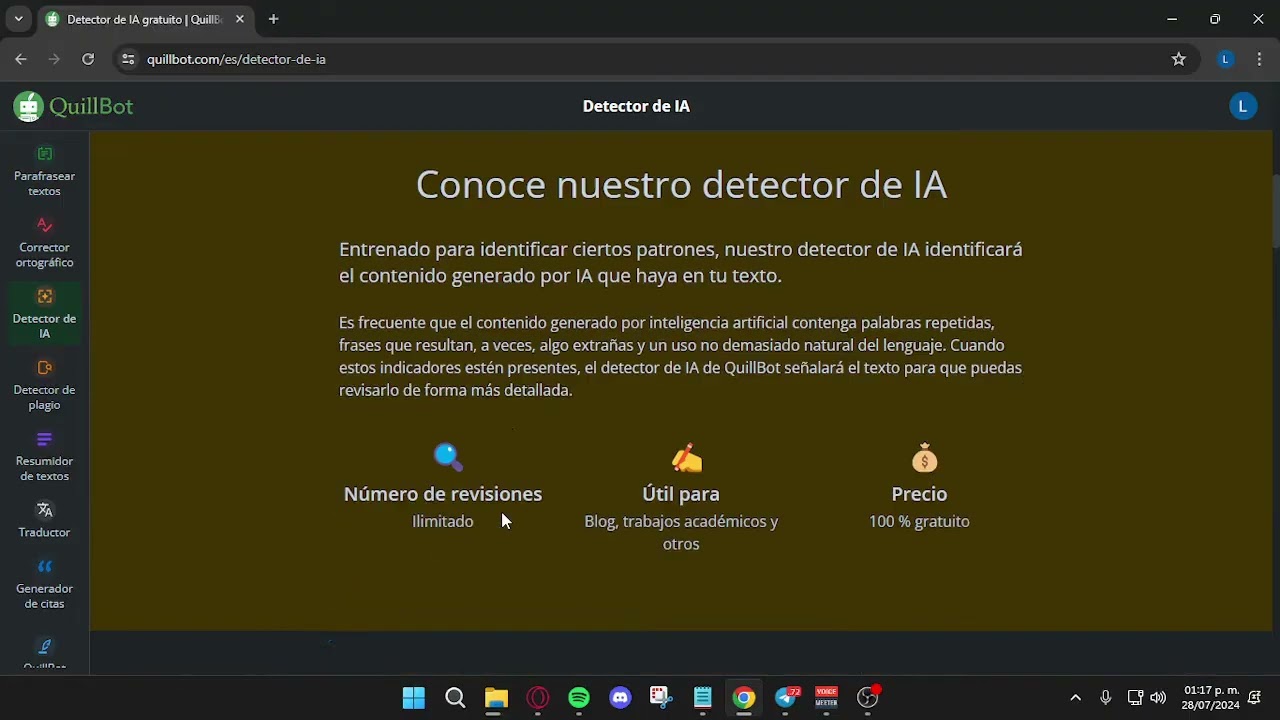 Usando Quillbot en español 2025