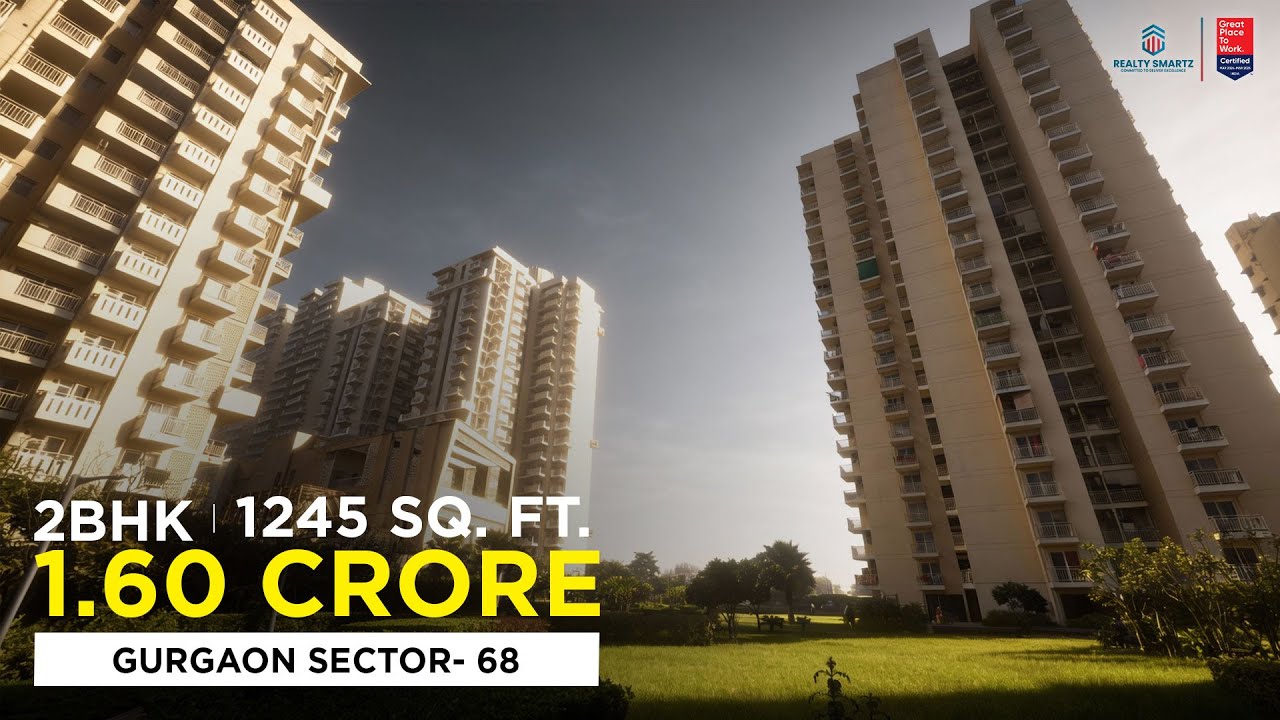 1245 Sq. Ft. 2 BHK in 1.60 Crore Near Golf Course Extension | Gurgaon Sector 68 | 1.60 Crore | 049