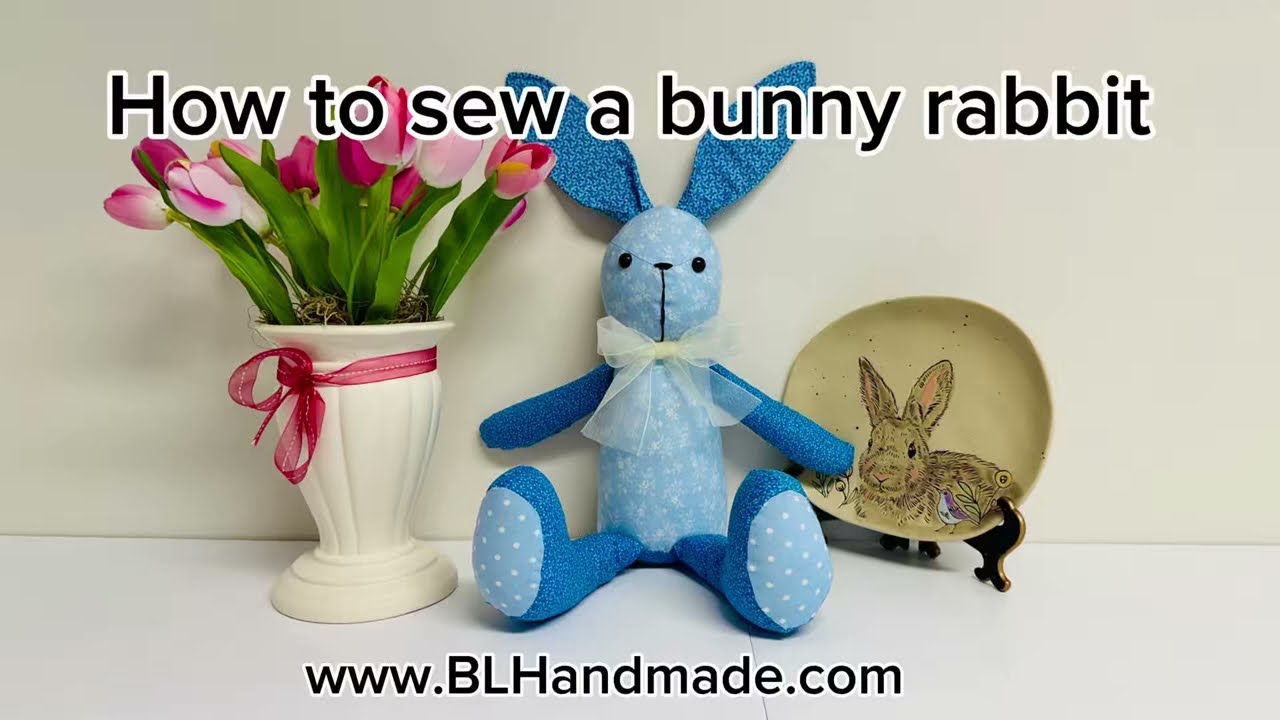 How to Sew a Bunny Rabbit Soft Toy - made by www.BLHandmade.com