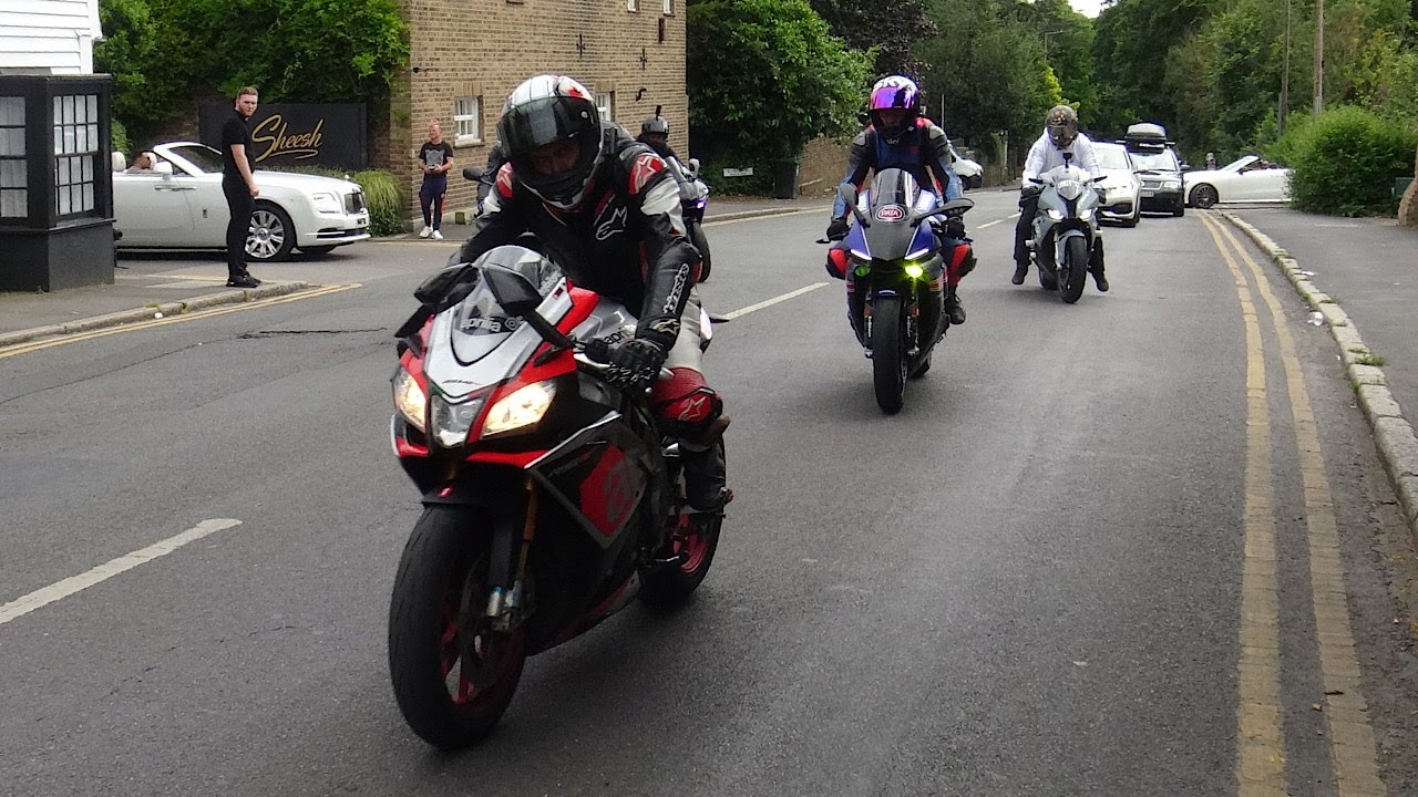 SUPERBIKES in London.Yamaha,Kawasaki,Aprilia,Suzuki.(Best of Compilation)
