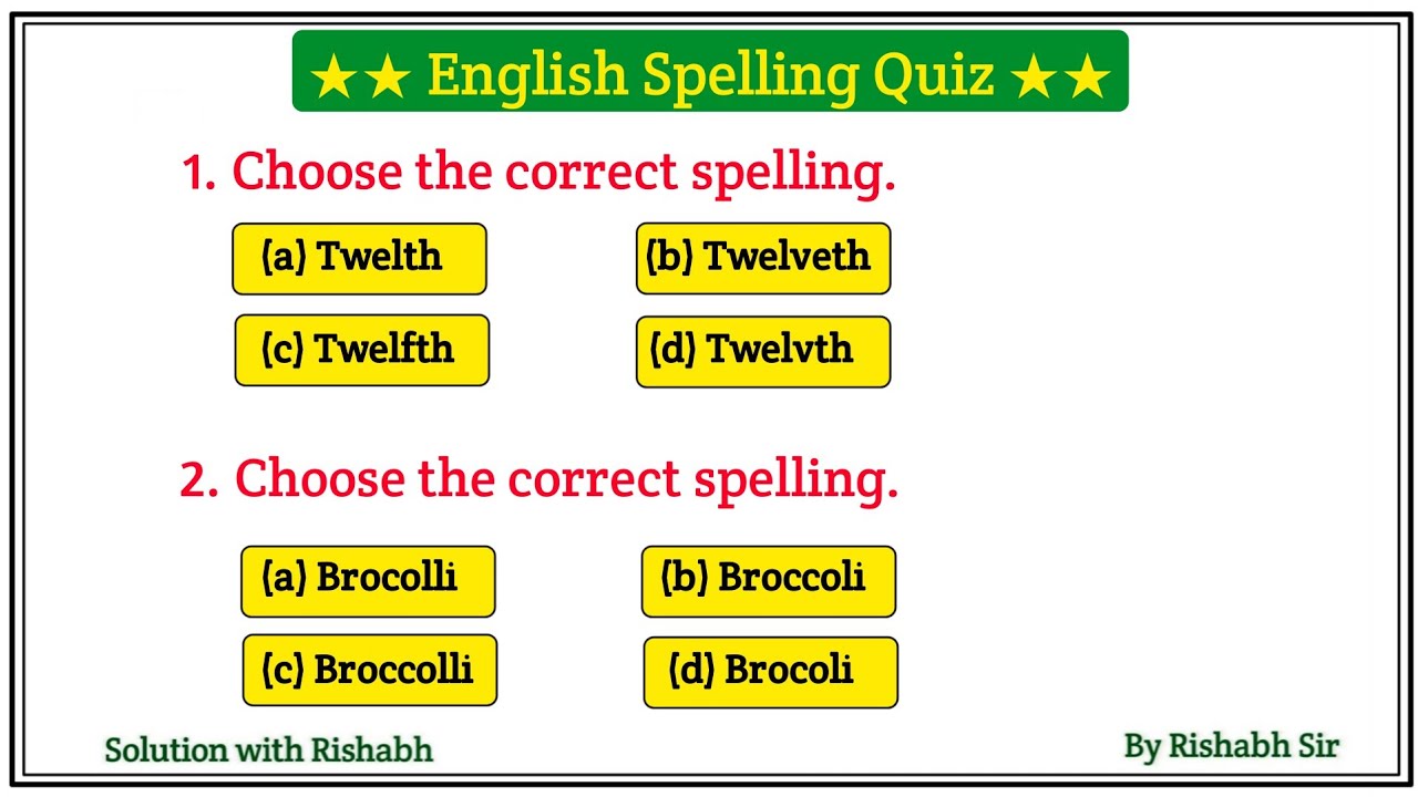English spelling practice | Spelling mistakes in english | Correct spelling of words in english 