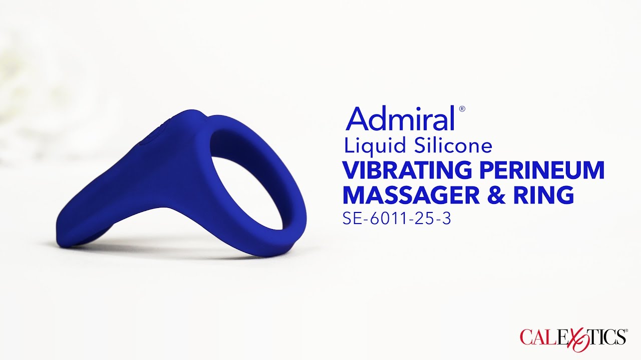 CalExotics Admiral&reg; Liquid Silicone Vibrating Perineum Massager & Ring
