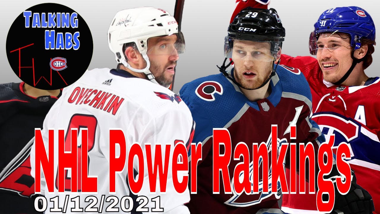 THWR's NHL Power Rankings for the 2021 Season Start 01/13/2021