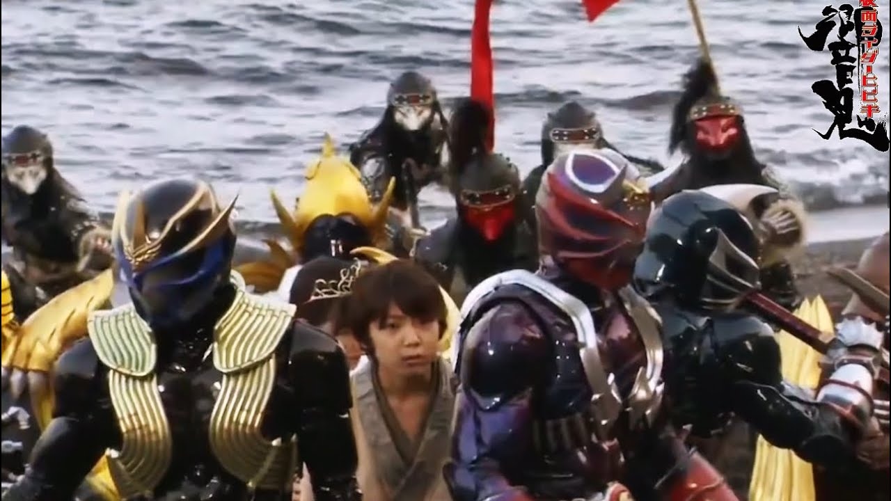 Kamen Rider Hibiki & 6 Oni Rider Fight Scene 