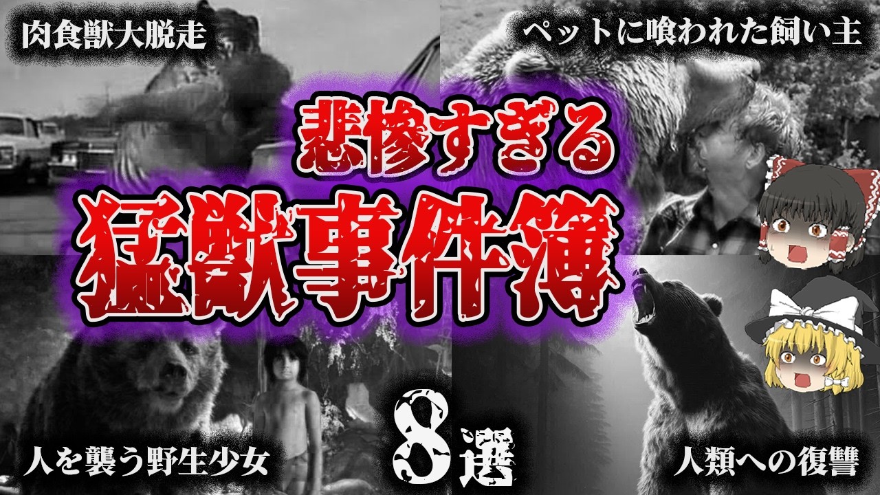 【総集編】猛獣たちの起こした大惨事「動物事件簿8選」【ゆっくり解説】
