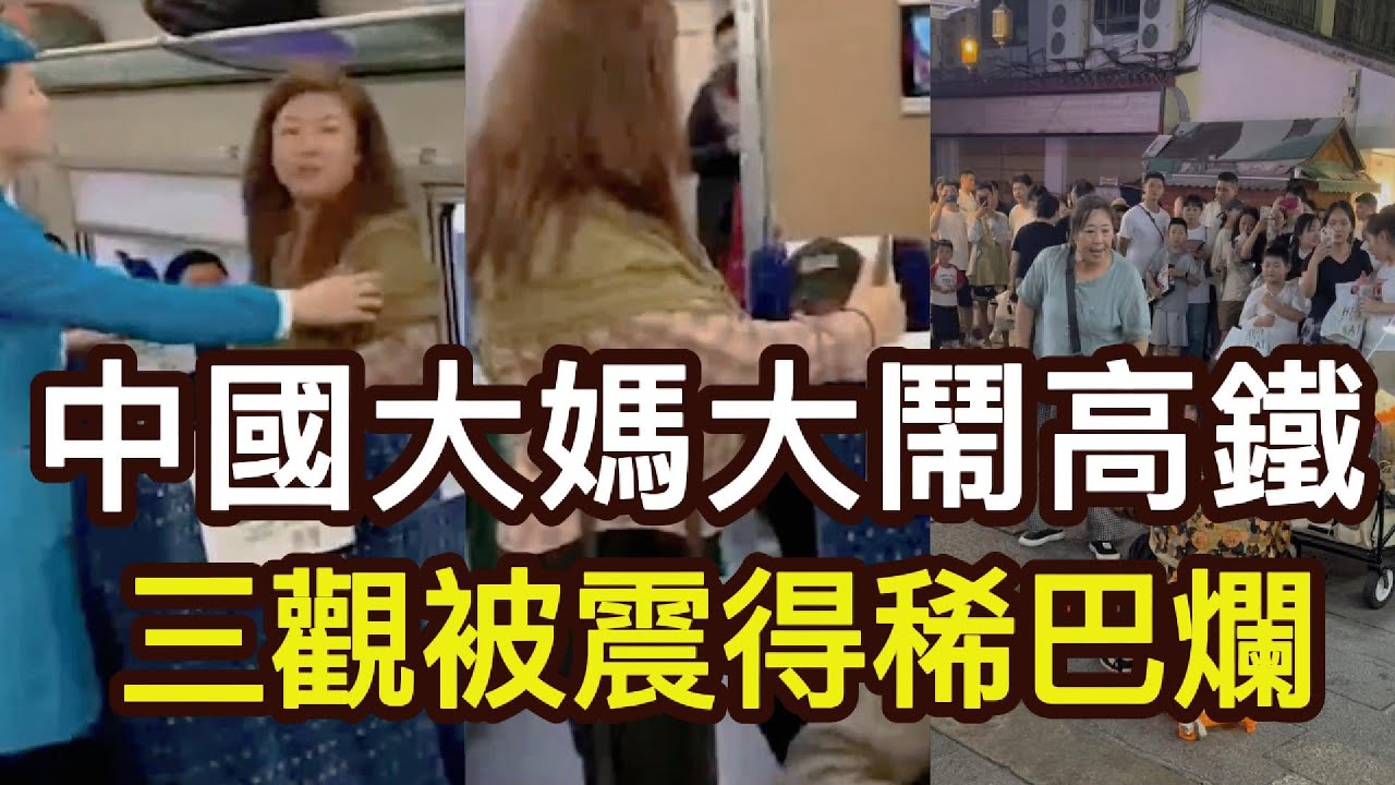 中國大媽大鬧高鐵，冲動行為現場畫面曝光，三觀都被震得稀巴爛