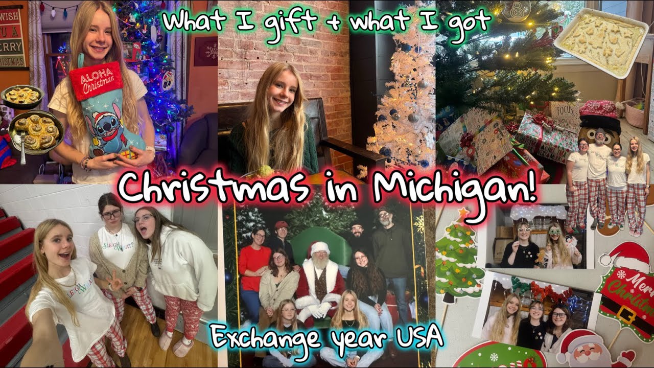 Christmas in Michigan! What I gift + what I got🎄 Weihnachtsgeschenke haul🎅 Exchange year 24/25