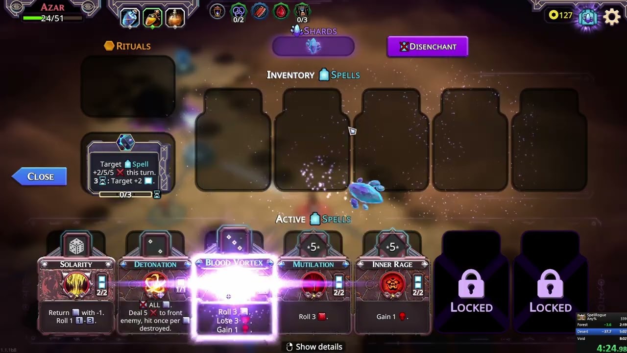 SpellRogue any% Azar 7:36 speedrun