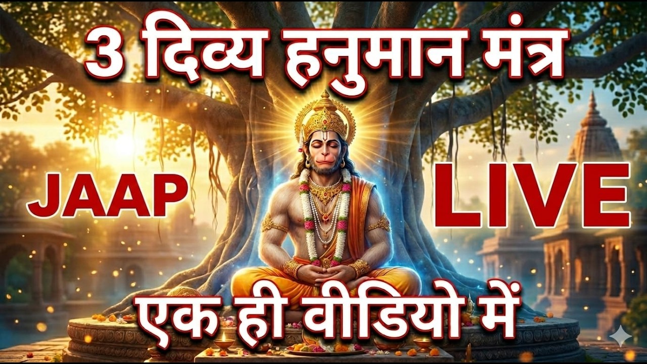 🔴 LIVE Hanuman Mantra Jaap | ॐ हं हनुमते नमः | Hanuman Gayatri Mantra | Powerful Morning Meditation