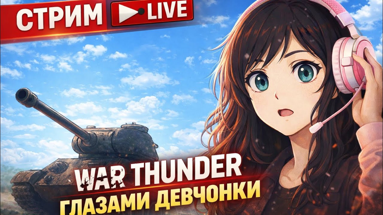 War Thunder глазами девчонки. Спонтанно катаемся) #тундра #warthunder #tan4asha