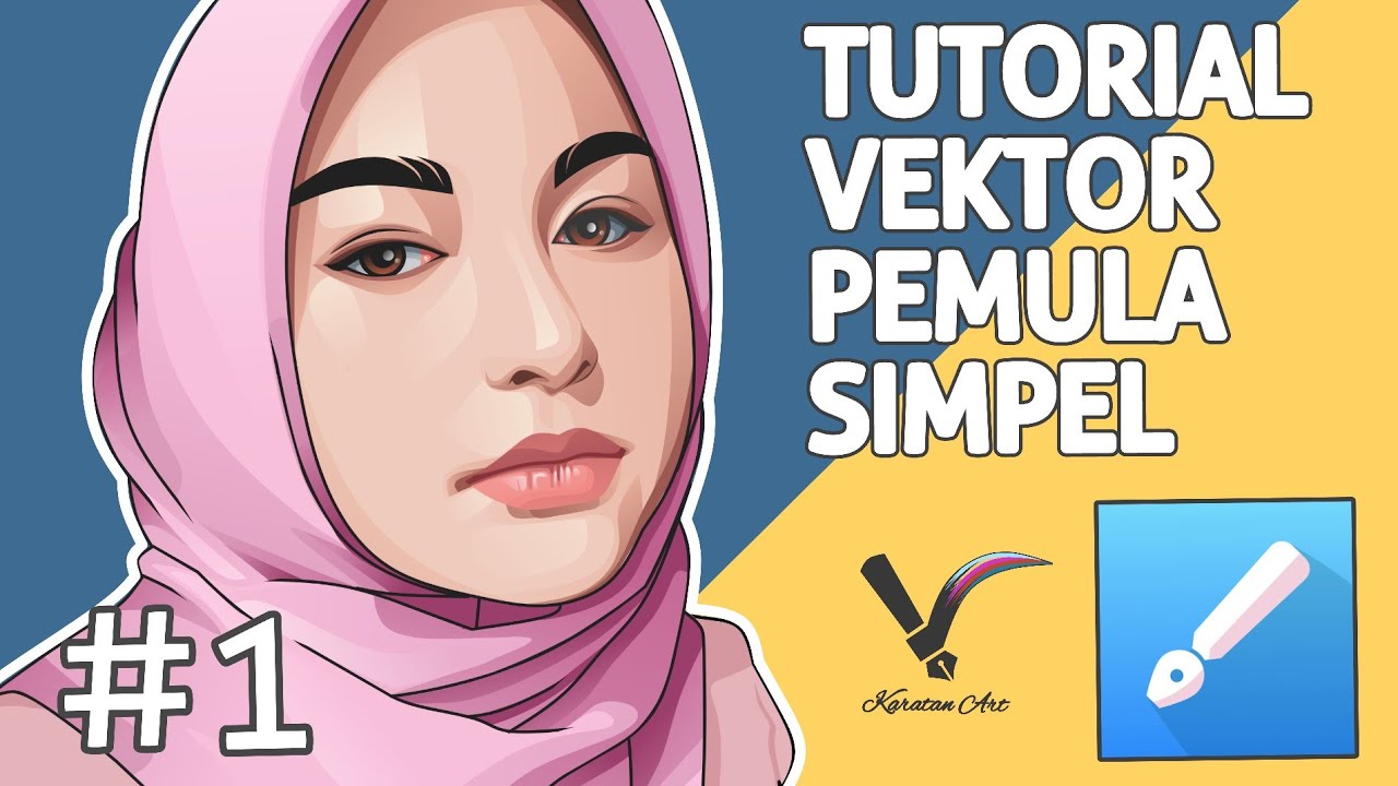 tutorial membuat vektor pemula simpel( # 1 ) apk infinite design #alis #mata #bibir
