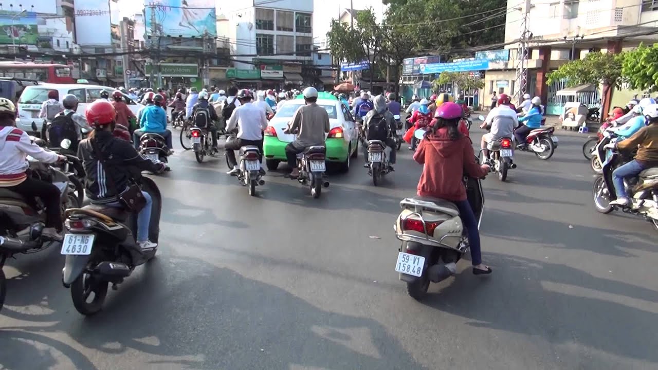 Rickshaw ride in Saigon - Ho Chi Minh City, Vietnam HD
