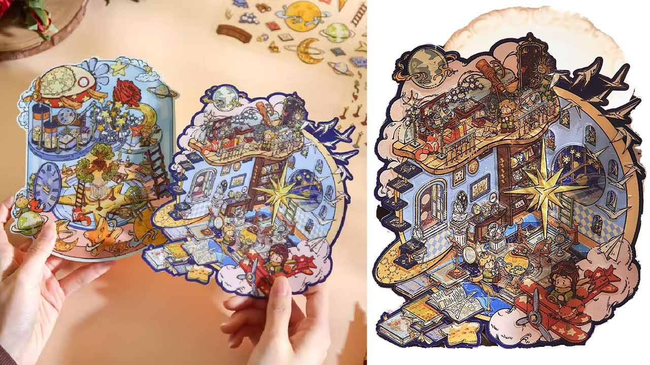 📚 ASMR Sticker Therapy: Decorating My Dreamy Astronomical Lab 🔭✨ | Handmade Relaxing Art