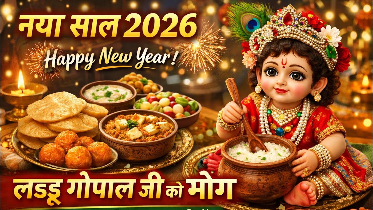 1st January 2026 Special | Laddu Gopal Ji Ka Bhog 🙏 | New Year Bhajan & Vlog 