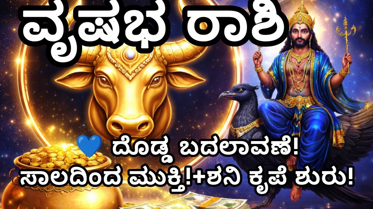 2026ರಲ್ಲಿ ವೃಷಭ ರಾಶಿಗೆ ಶನಿ ಕೃಪೆ ಶುರು!ಸಾಲ ಮುಕ್ತಿ + ಉದ್ಯೋಗದಲ್ಲಿ ಪ್ರೋಮೋಶನ್ ಅವಕಾಶ ✨ಶ್ರಮ ಇದ್ದರೆ ಫಲ ಖಚಿತ!