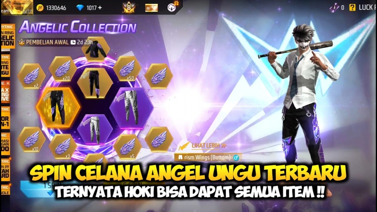 SPIN CELANA ANGEL UNGU DAPAT SEMUA! ANGELIC COLLECTION EVENT FF TERBARU
