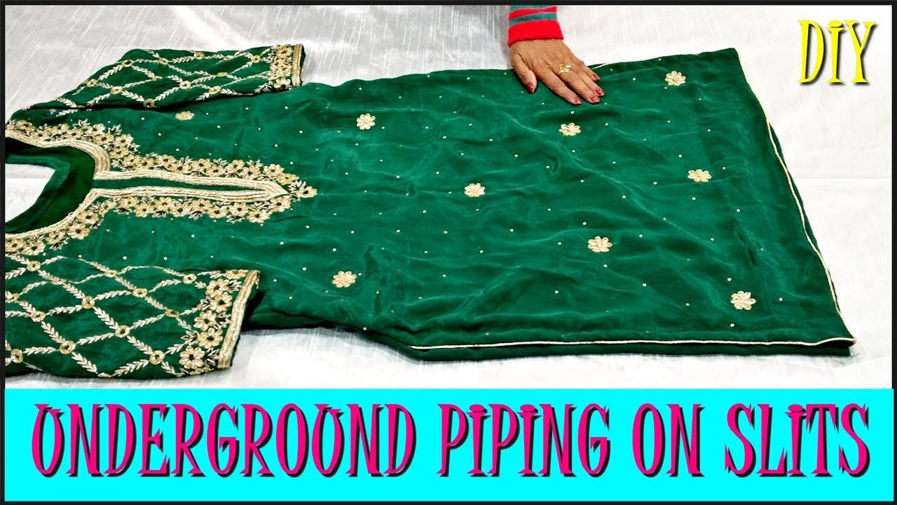 No-visible piping on slits/ चाक पर ना दिखने वाली पाइपिंग कैसे लगायें