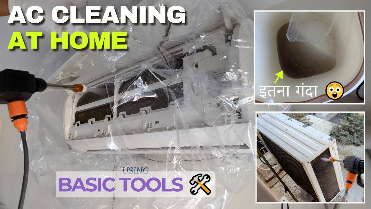 How to Service Split AC at Home with Pressure Washer | AC Deep Cleaning at Home 🫧 ✨