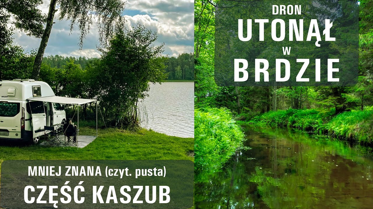 Dwudzionek #8 UTOPILIŚMY DRONA, na DZIKO nad samym Jeziorem, mało znana część KASZUB