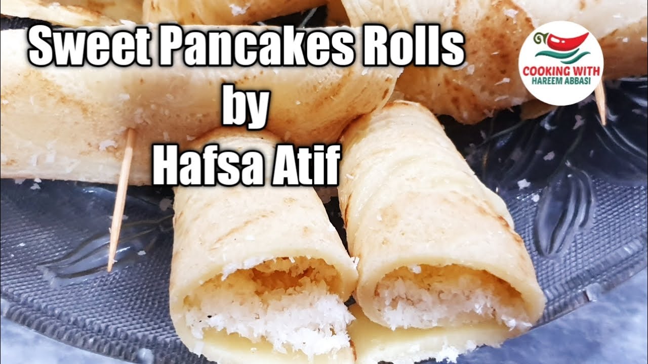 Sweet Coconut Pancake Roll Recipe by Hafsa Atif /Pancake rolls/Kids tiffin Box Recipe