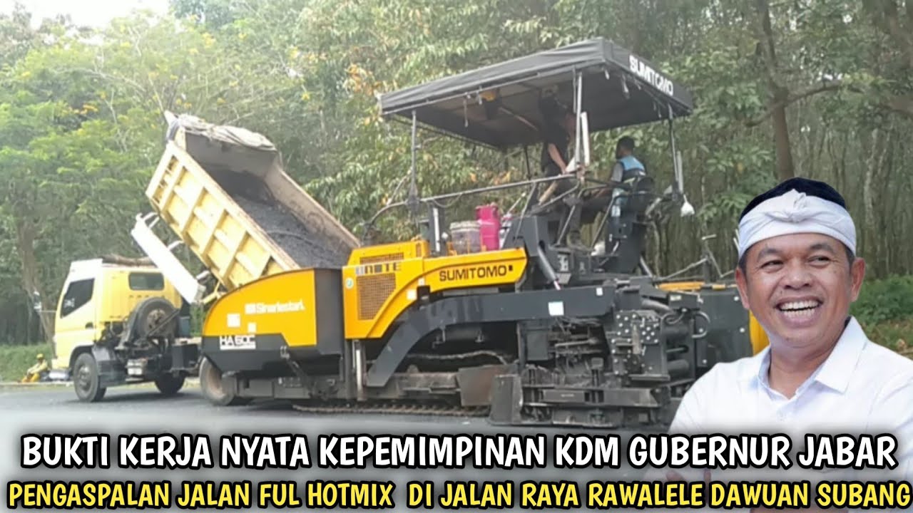Bukti Kerja Nyata KDM..!! Pengaspalan Ful Hotmix Lapis Ke 2 Jalan Raya Rawalele Dawuan Subang