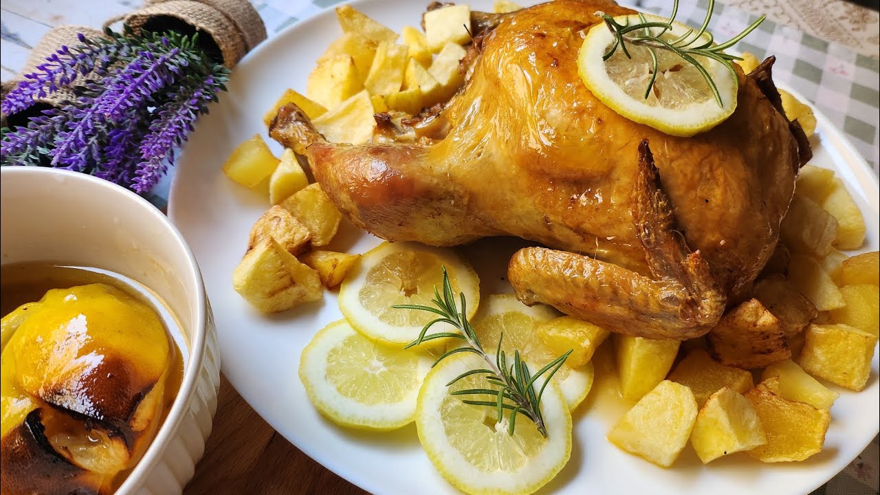 Pollo asado al limón 🍋  / Pocos ingredientes / Fácil  / Muy jugoso