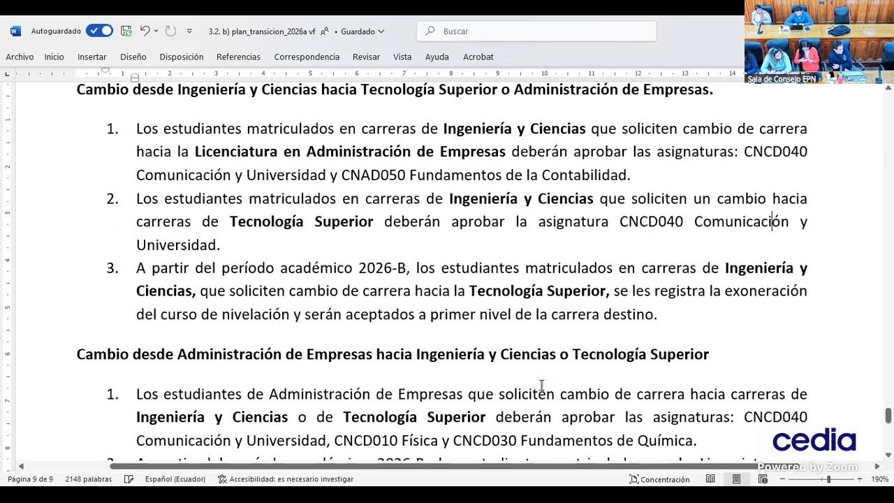 Segunda Sesión Ordinaria del Consejo de Docencia - 4/2/2026