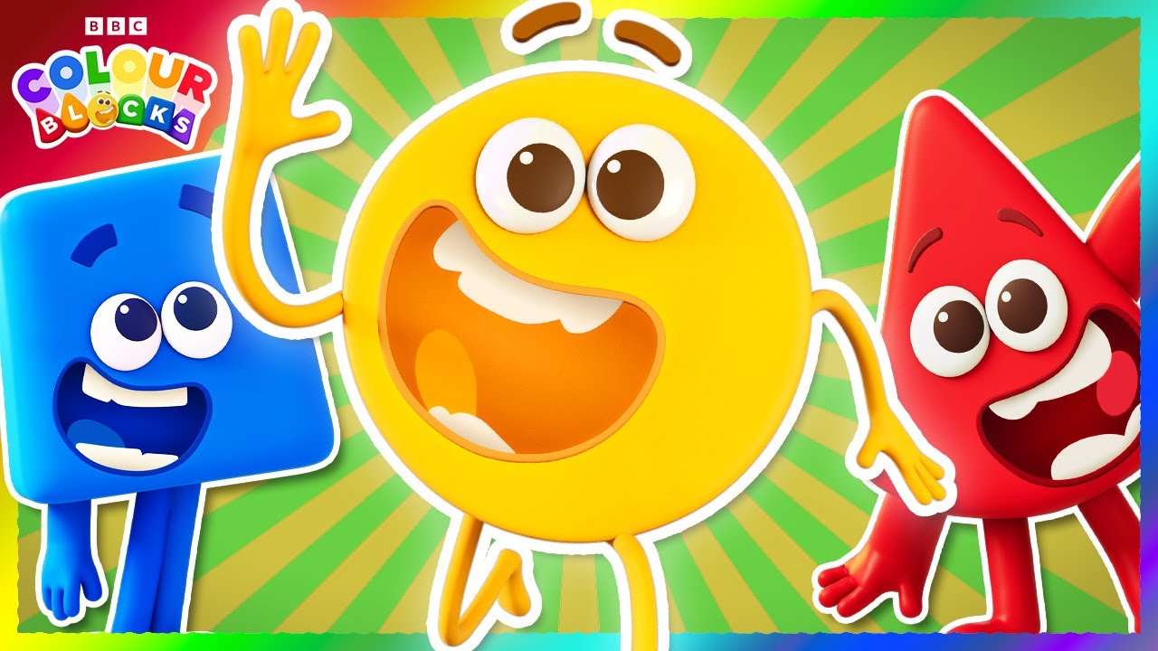 Yellow Meets Red & Blue! | FULL EPISODE - S1 E5 | Learn Colours - Kids Cartoons | Colourblocks