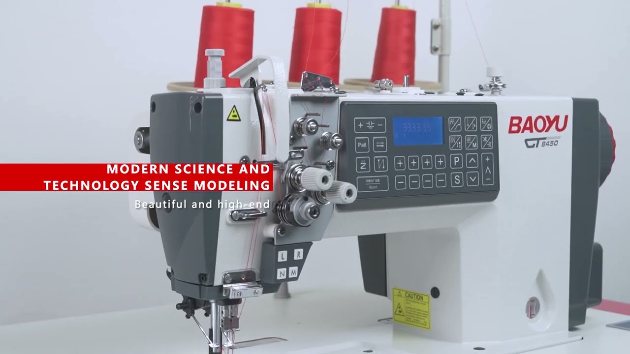 BAOYU GT-8450 double needle sewing machine #sewingmachine #pattern #garmentmachinery