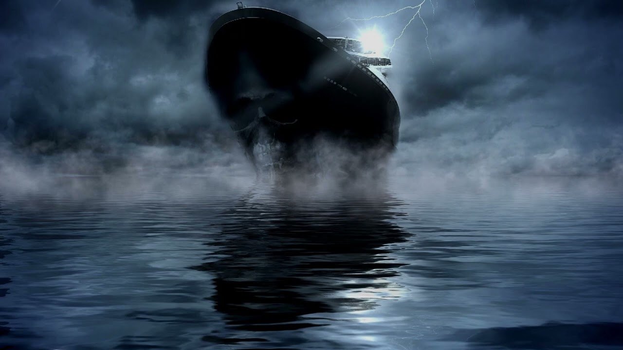 Ghost Ship in a Thunder Storm with Whispering Spirits, Bells & Fog Horn - Atmospheric  - 1 Hour