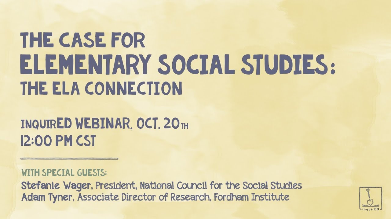 The Case for Elementary Social Studies  The ELA Connection