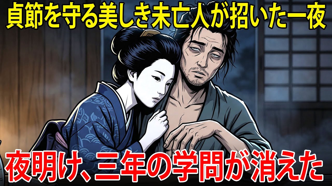 貞節を守る美しき未亡人が招いた一夜…夜明け、三年の学問が消えた | 民話 | 野談 | 時代劇 | 昔話 | 説話 | オーディオブック | 伝説