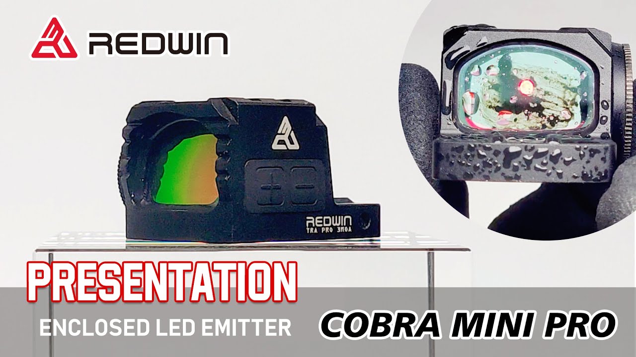 PRESENTATION Red Win Cobra Mini Pro Red Dot 3MOA RMSc Aspheric Lens Enclosed LED Emitter