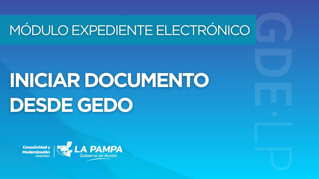 Iniciar documento GEDO - Módulo Expediente Electrónico