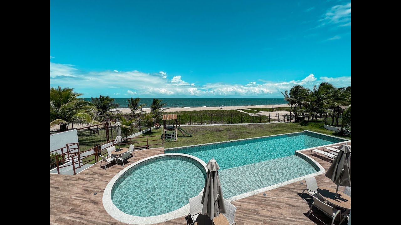 Itacimirim| Village Duplex com Terraço e Piscina Vista Mar| 142 m2| 3 Suítes| Pé na Areia