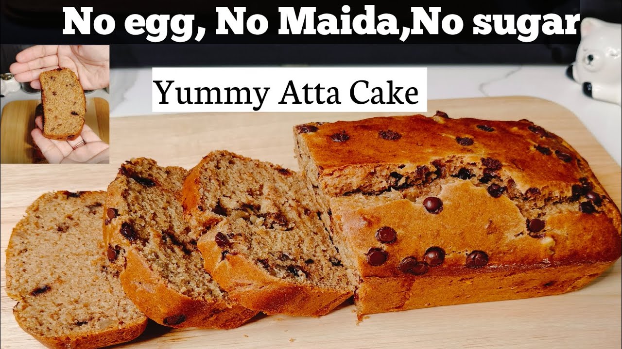 Eggless Atta Cake With Jaggery | No Maida No Sugar | Healthy Wheat flour Cake | Atte Ka Cake |