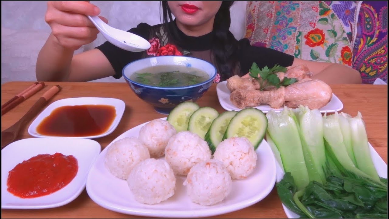 ASMR HAINANESE CHICKEN RICE | EATING SOUNDS | NO TALKING