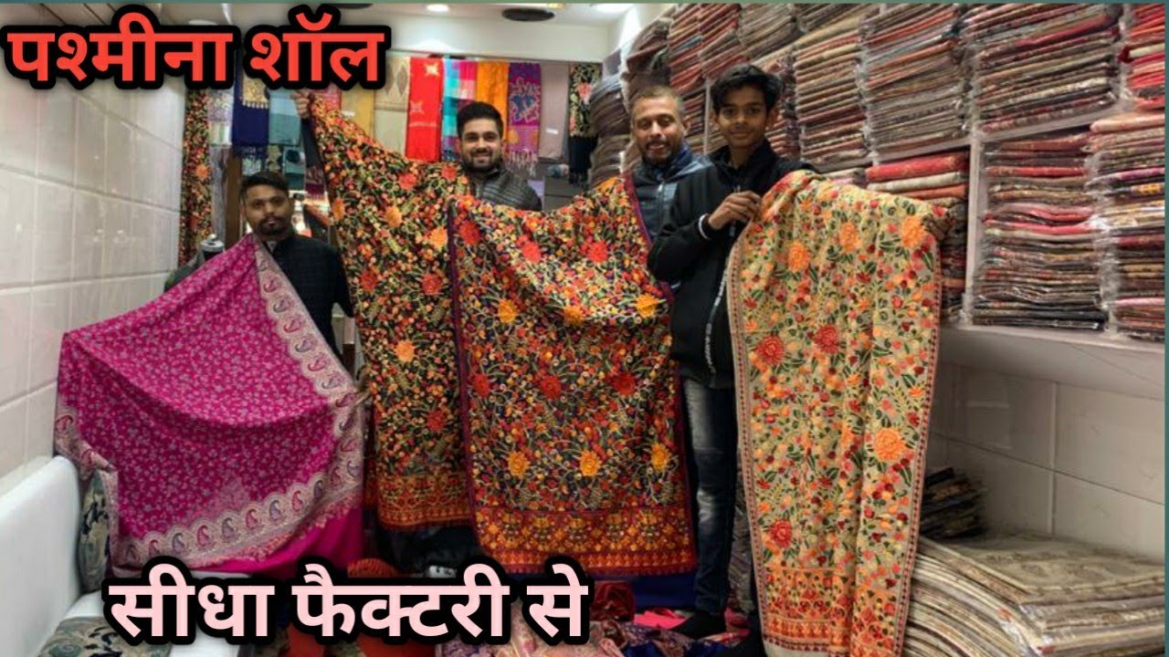 Pure Pashmina shawl Kashmiri Embroidery Stall Kashmiri embroidery Munish Shawl.