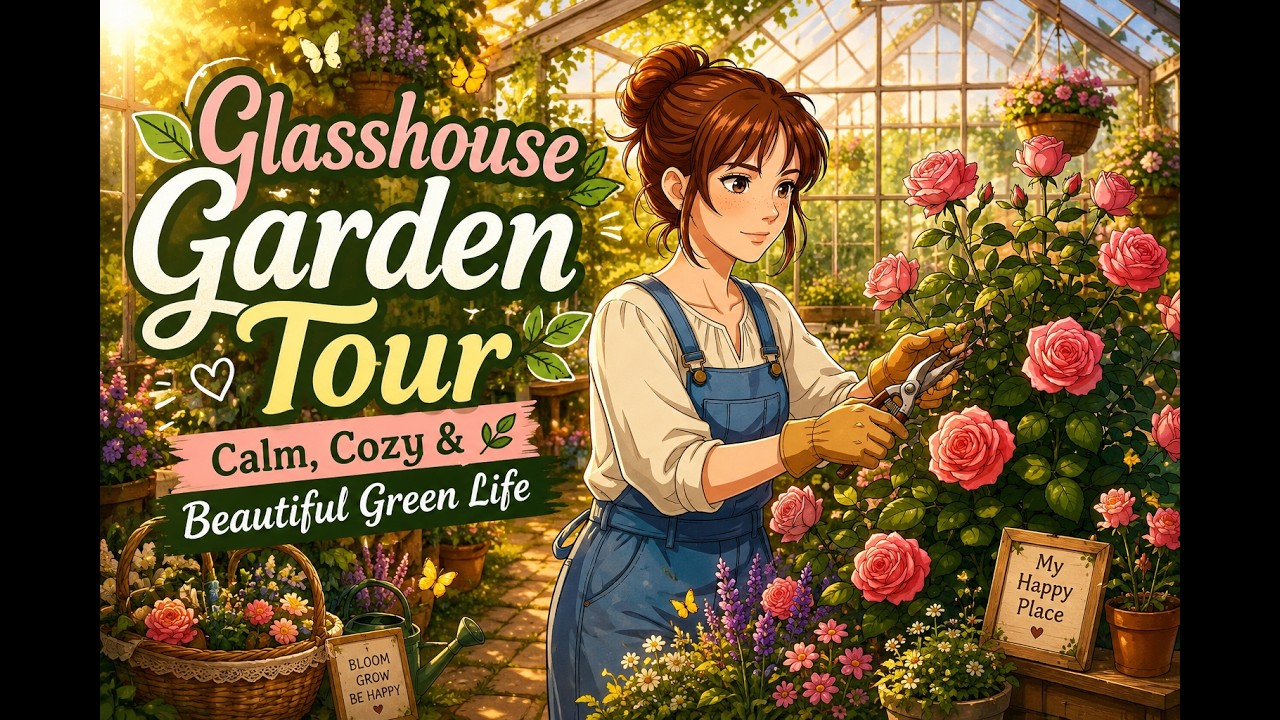 Glasshouse Garden Tour 🌿 | Calm, Cozy & Beautiful Green Life